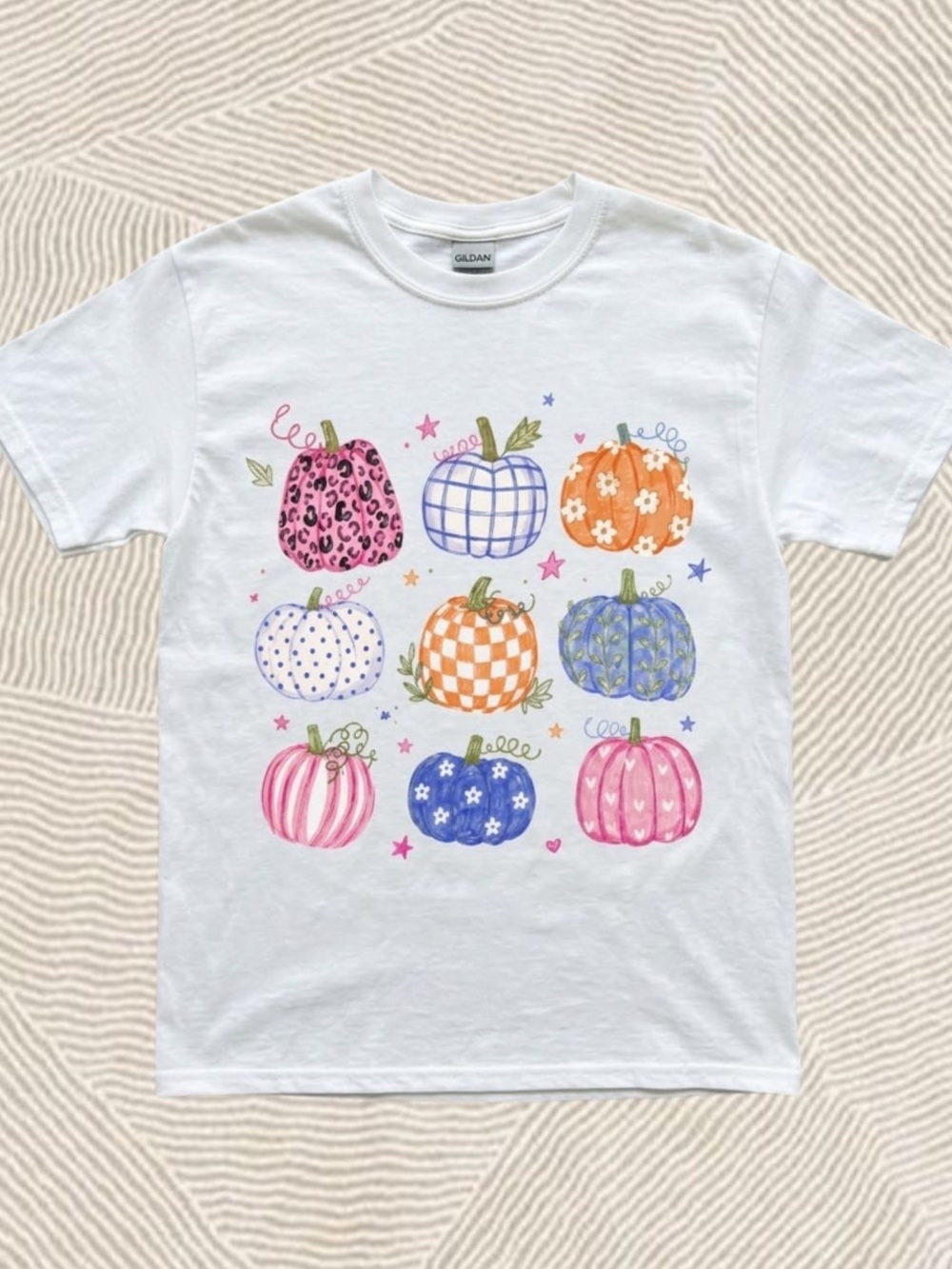 Bright pumpkin cute fall autumn graphic T-shirt